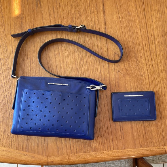 Marc Jacobs Handbags - Marc Jacobs crossbody purse and matching wallet, cobalt blue leather, EUC